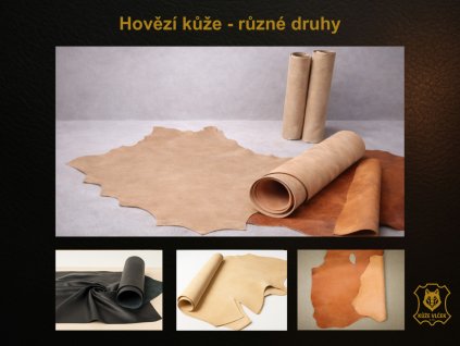 Hovězí kůže - různé druhy