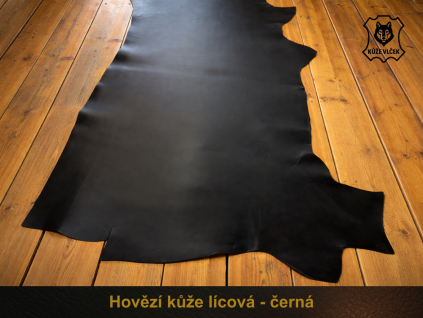 Hovězí kůže lícová černá 2,2-2,5mm