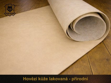 Hovězí kůže lakovaná přírodní 2mm