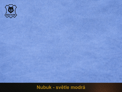 Nubuk - broušená kůže modrá