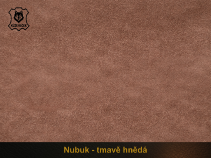 Nubuk - broušená kůže hnědá