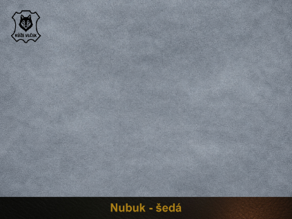 Nubuk - broušená kůže šedá