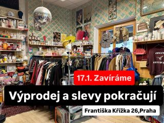 Jeden z nejstarších vintage obchodů v Praze zavírá Františka Křížka 26 Budeme tu do 17.1. a do té doby probíhá velký...