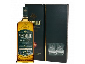 whisky nestville 0,7 l v darcekovom baleni + 2 pohare nová fľaša6