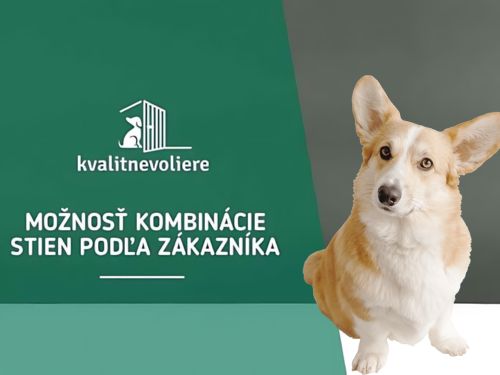 Ľubovoľná kombinácia stien voliéry pre psa