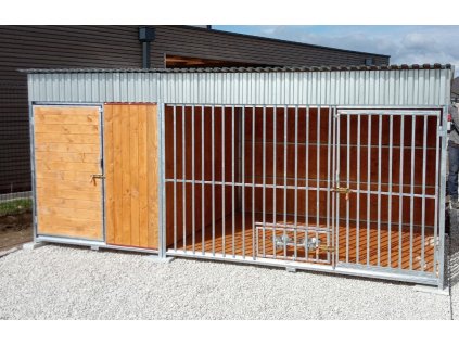 Voliéra pre psa s úložným priestorom 5 x 2 m