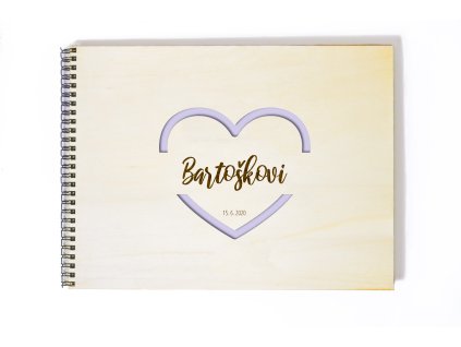 Svatební fotoalbum prořezávané srdce (Barva Červená)