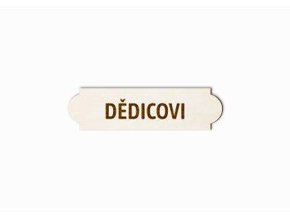 Klasická jmenovka na dveře (Font Font A)