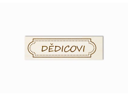 Klasická jmenovka na dveře gravírovaná (Font Font A)
