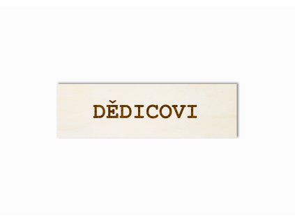 Jednoduchá jmenovka na dveře (Font Font A)