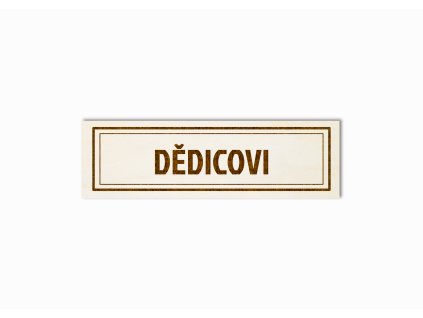 Jednoduchá jmenovka na dveře s rámováním (Font Font A)