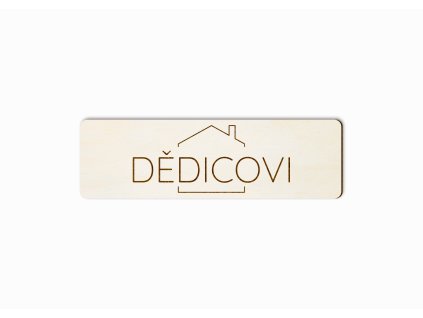 Jmenovka na dveře domek (Font Font A)