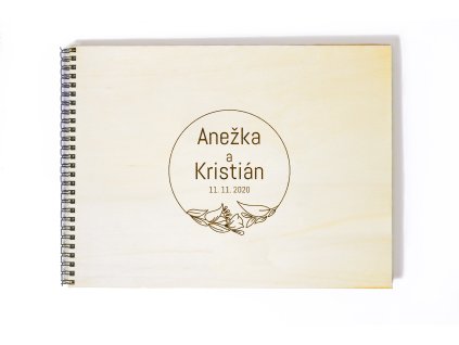 1701 svatebni fotoalbum kruh s kvetinami