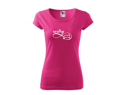 Dámské tričko sestry navždy (Barva Bílá, Velikost XS)