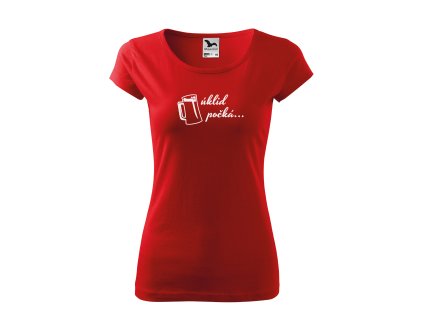 Dámské tričko úklid počká pivo (4)