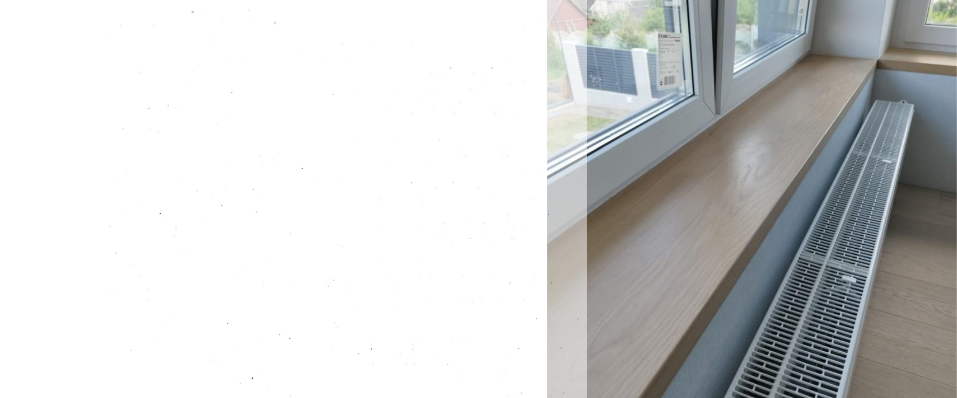 Dřevěný parapet z masivu na míru