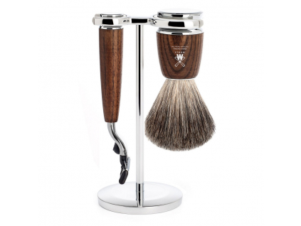 Sada na holení Mühle Rytmo Ash wood, Pure badger, Mach3