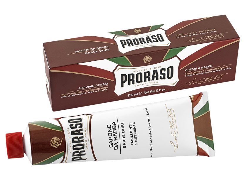 Proraso Red mýdlo na holení pro tvrdé vousy v tubě 150 ml