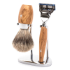 Sada na holení Mühle Kosmo Olive wood, Fine badger, Fusion
