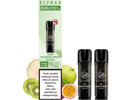 Elf Bar ELFA Pods cartridge 2Pack Kiwi Passion Fruit Guava 20mg