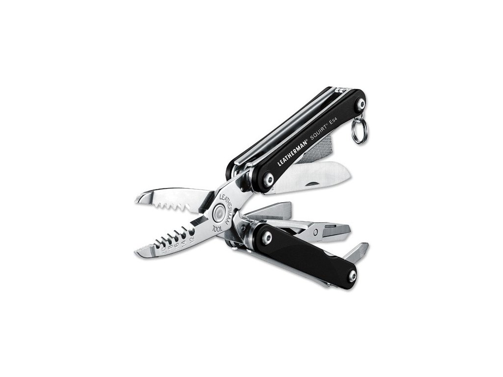 Nářaďový nůž - klíčenka Leatherman Squirt ES4, černý | Kvalitní nože.cz