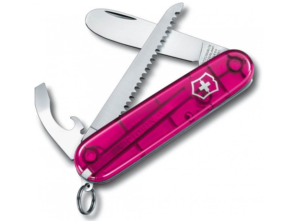 nůž　mm,　My　Kvalitní　First　růžový　Victorinox　s　pilkou,　84　Dětský　kapesní