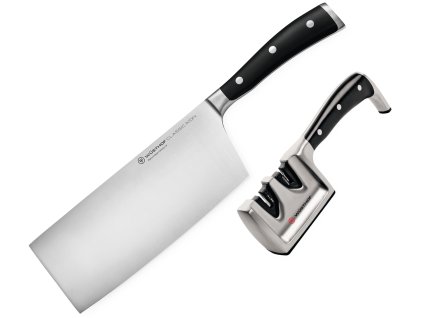 cinsky kucharsky nuz 18 cm dvoustupnovy brousek 2 ks sada dily dilu wusthof solingen classic ikon kvalitni noze 1120360203