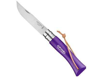 kapesni zaviraci nuz opinel n°07 inox trekking 8 cm purple fialovy