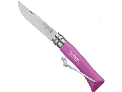 kapesni zaviraci nuz opinel N°07 adventurer 8 cm ruzovy 001791