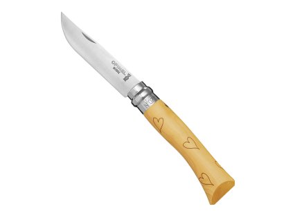 kapesni nuz opinel n07 inox hearts 8 cm