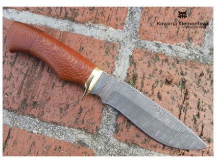 rusky lovecky nuz z damaskove oceli ancar kovarna klementeva lacewood