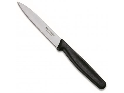 zoubkovany nuz na zeleninu victorinox 10 cm cerny