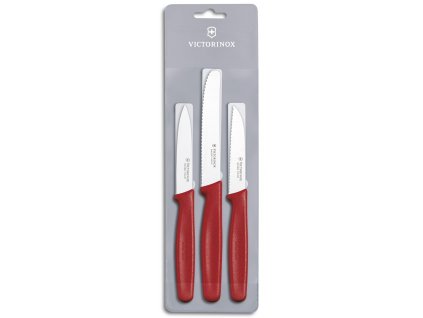 sada nozu na zeleninu 3 ks cervena victorinox