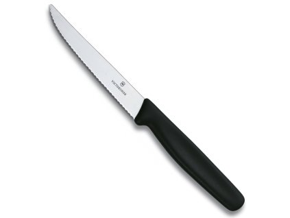 steakovy nuz victorinox 11 cm cerny zoubkovany