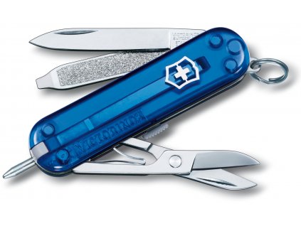 kapesni mini nuz klicenka victorinox signature 58 mm transparentni modry