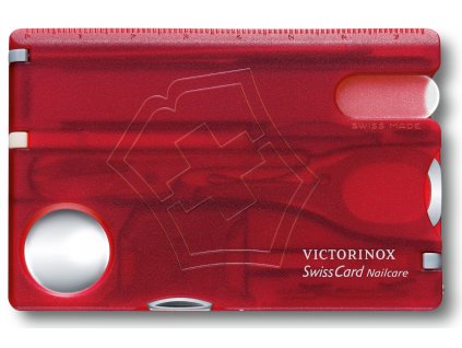 swisscard victorinox nailcare transaprentni cervena