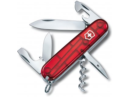 kapesni nuz victorinox spartan 91 mm transparentni cerveny