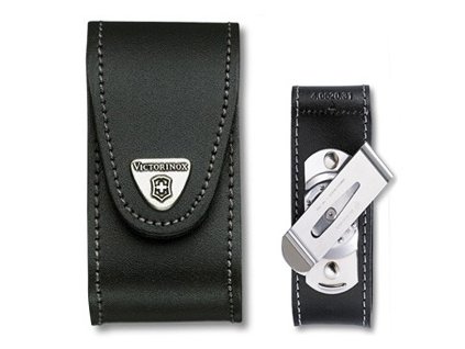 kozene pouzdro victorinox kapesni noze 91 mm cerne rotacni klip