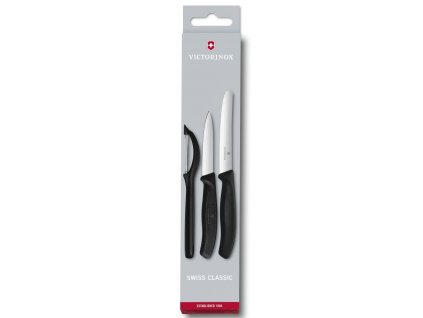 sada nozu na zeleninu se skrabkou victorinox swiss classic 3 ks cerna