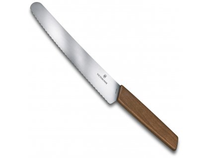 nuz na pecivo victorinox swiss modern 22 cm drevena rukojet orech