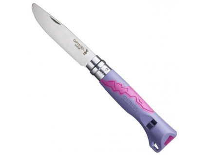 kapesni zaviraci nuz pro deti opinel outdoor junior n°07 8 cm purple fialovy ruzovy 002152