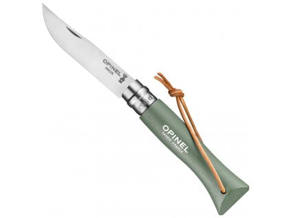 kapesni zaviraci nuz opinel n°06 inox trekking 7 cm sage salvejovy 002203