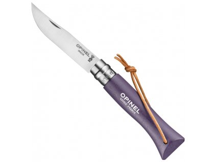 kapesni zaviraci nuz opinel n°06 inox trekking 7 cm purple gray sedofialovy 002204