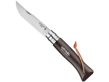 kapesni zaviraci nuz opinel n°08 inox trekking 8,5 cm dark brown tmave hnedy 002211