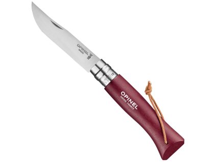 kapesni zaviraci nuz opinel n°08 inox trekking 8,5 cm burgundy 002213