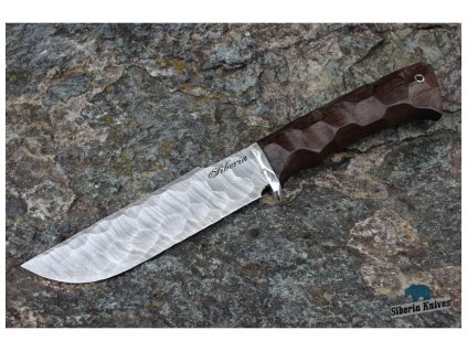 rucne kovany rusky lovecky nuz z damaskove oceli barog siberia knives