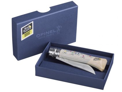 kapesni zaviraci dreveny nuz opinel N°08 tour de france 8 cm 002317 darkove baleni potisk 3