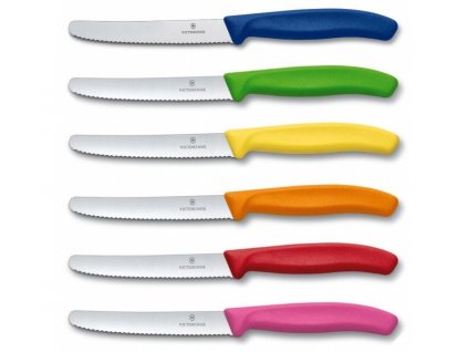 sada zoubkovanych nozu na rajcata victorinox swiss classic 11 cm 6 ks barevna 2