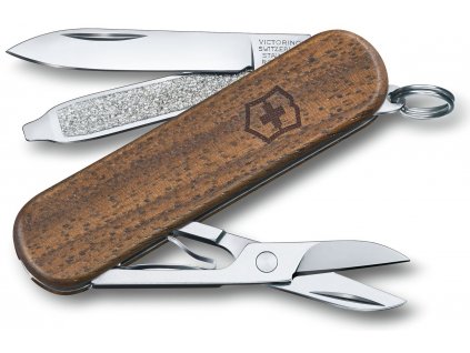 kapesni nuz klicenka victorinox classic sd wood drevena strenka 58 mm 0.6221.63