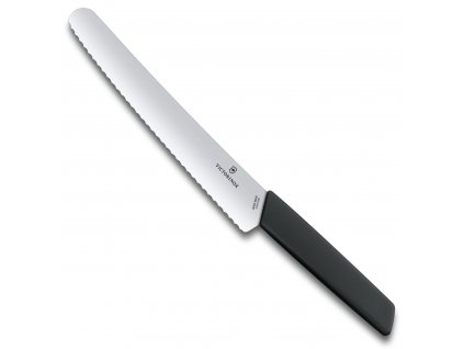 zoubkovany nuz na chleb pecivo victorinox swiss modern 22 cm 6.9073.22WB cerny